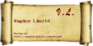 Vagács László névjegykártya
