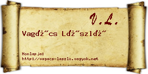 Vagács László névjegykártya