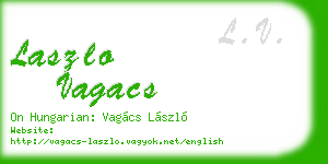 laszlo vagacs business card