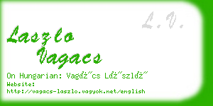 laszlo vagacs business card